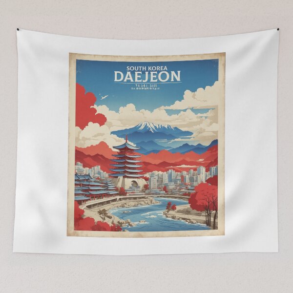 Item preview, Daejeon South Korea Tourism Vintage Poster  designed and sold by TravelersGems.