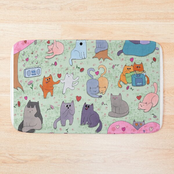 Item preview, Valentine's Day Cat Party Print designed and sold by Julia Sol.
