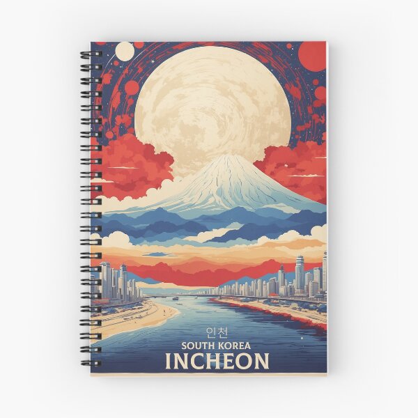 Item preview, Incheon South Korea Starry Night Tourism Vintage Poster designed and sold by TravelersGems.