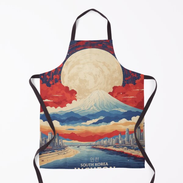 Item preview, Incheon South Korea Starry Night Tourism Vintage Poster designed and sold by TravelersGems.