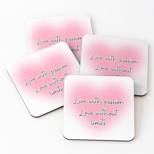 Item preview, Live with passion love without limits, love quote designed and sold by Inspyralia.