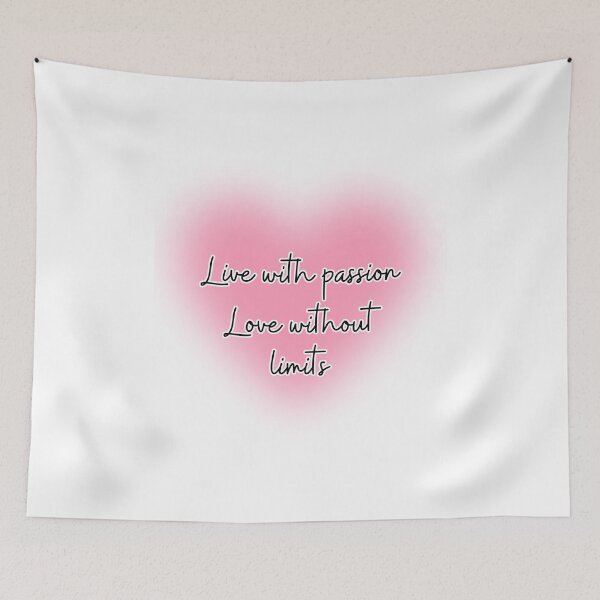 Item preview, Live with passion love without limits, love quote designed and sold by Inspyralia.
