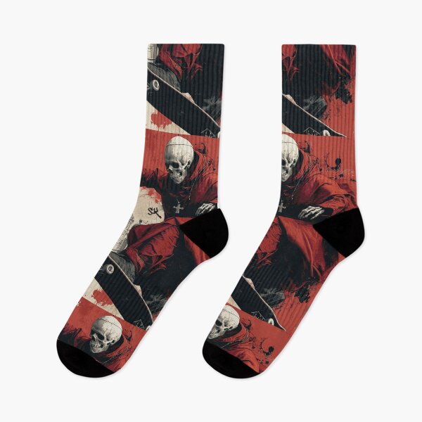 Item preview, creepy pope - skull, skeleton, skull, skateboard designed and sold by HIGUMAX.