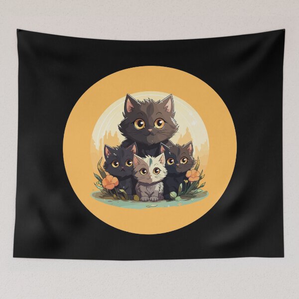 Item preview, Meow Magic - Sweet Cat Illustration Design designed and sold by Teezone-Art.