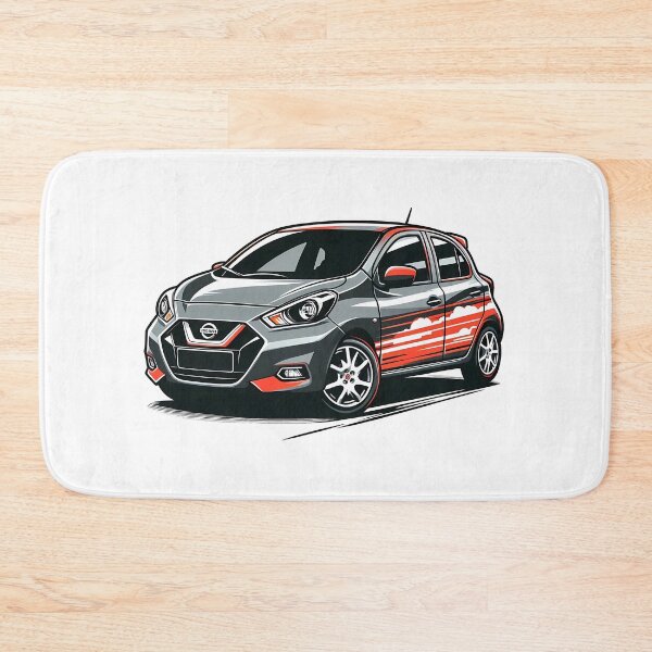 Item preview, Dynamic Nissan Micra Illustration with Vibrant Red Accents designed and sold by DethLock.