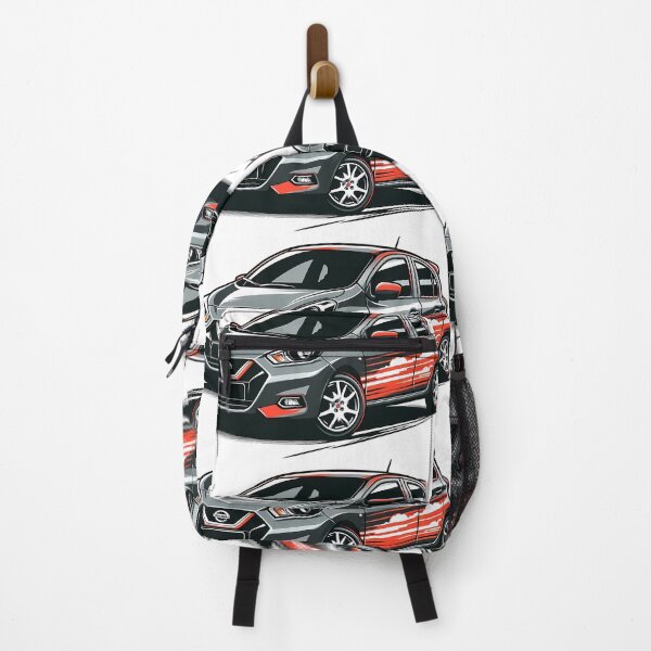 Item preview, Dynamic Nissan Micra Illustration with Vibrant Red Accents designed and sold by DethLock.