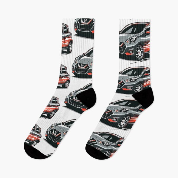 Item preview, Dynamic Nissan Micra Illustration with Vibrant Red Accents designed and sold by DethLock.
