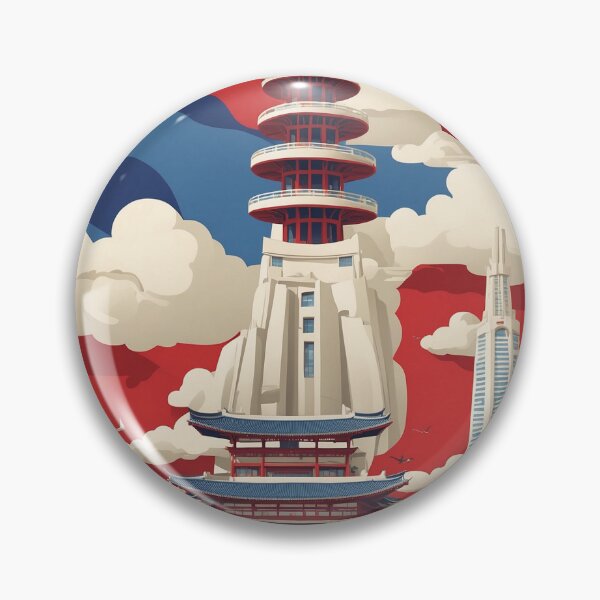 Item preview, Incheon South Korea Tourism Vintage Poster designed and sold by TravelersGems.