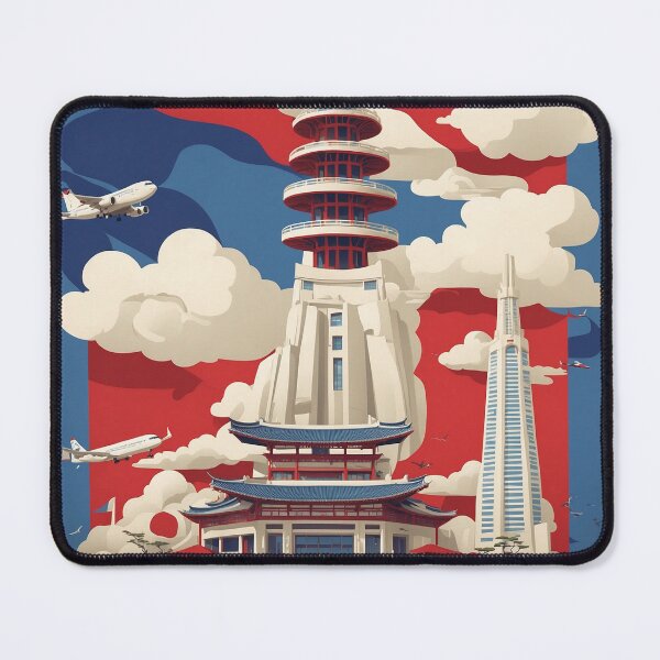Item preview, Incheon South Korea Tourism Vintage Poster designed and sold by TravelersGems.