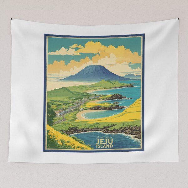 Item preview, Jeju Island South Korea Tourism Vintage Poster 2 designed and sold by TravelersGems.