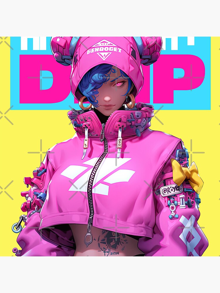 AKIBA DRIP 「 TECH WEAR CROP JACKET GIRL✦ 」 ANIME MANGA JAPAN AKIHABARA  FUTURE FASHION Acrylic Block