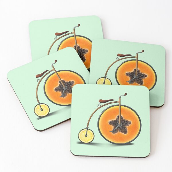 Item preview, Papaya and Lemon Bike | Penny Farthing | Bike Lovers designed and sold by monkeybusiness.pt.