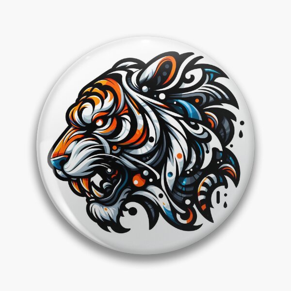 Item preview, Angry Colorful Tiger Yellow Teeth Art Design designed and sold by SimpleP.