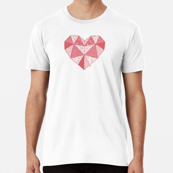 Item preview, SewLalla Quilted Heart Block pink line art drawing designed and sold by SewLalla.