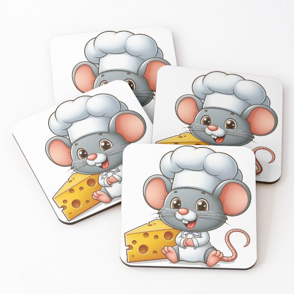 Item preview, mouse eating cheese wearing chef costume designed and sold by MzulhilmiZam.