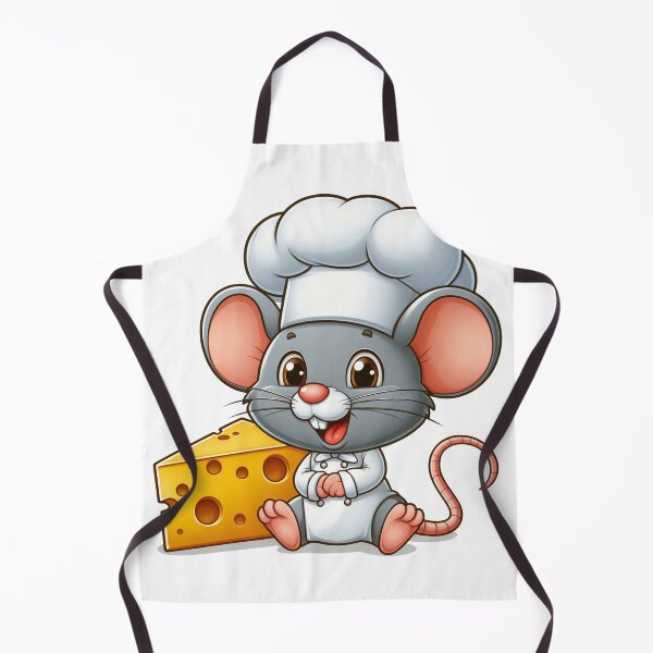 Item preview, mouse eating cheese wearing chef costume designed and sold by MzulhilmiZam.