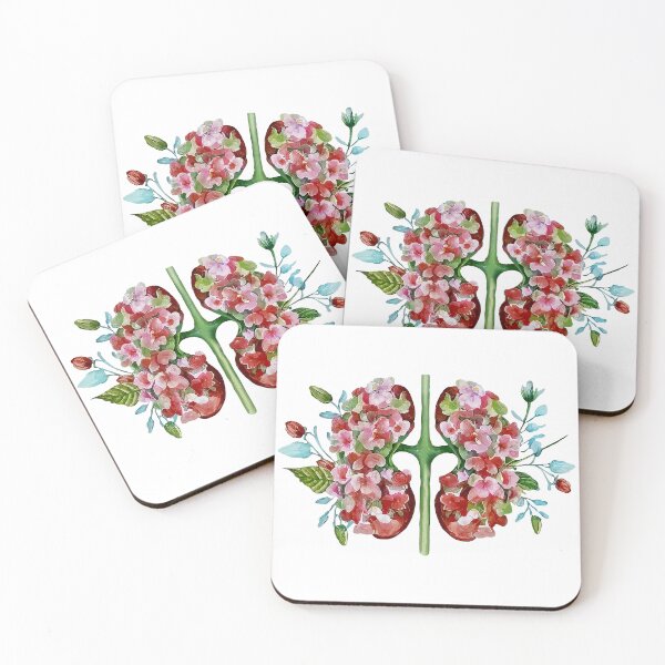 Item preview, Floral Botanical Anatomy Kidney cutout illustration designed and sold by EmeraldeaArt.