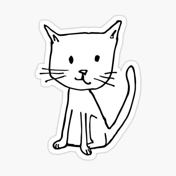 little white kitten mom Sticker