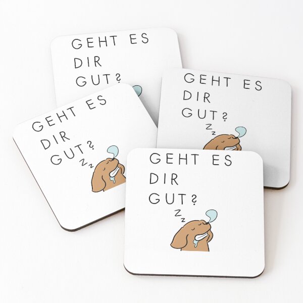 Artikelvorschau, Geht es dir gut? | Check-in-Design | Hundeillustration entworfen und verkauft von RM-Journey.