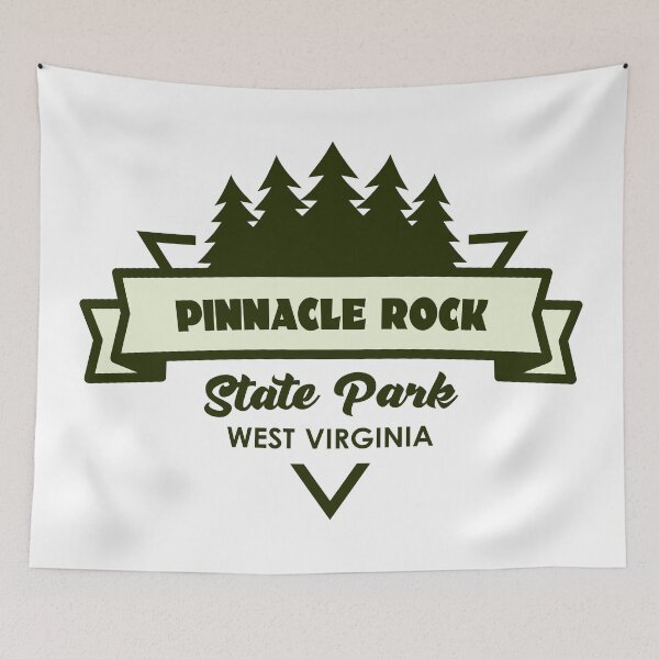 Item preview, Pinnacle Rock State Park West Virginia Trees And Ribbon designed and sold by bivenart.