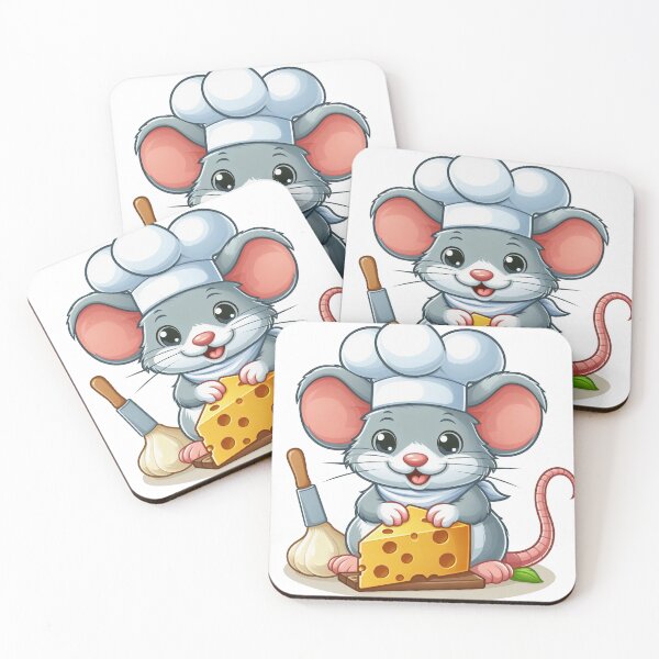 Item preview, mouse eating cheese wearing chef costume designed and sold by MzulhilmiZam.