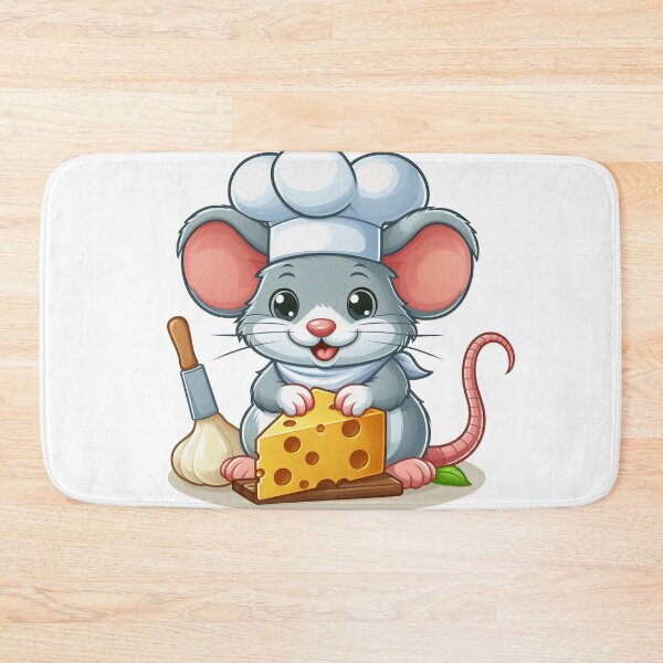 Item preview, mouse eating cheese wearing chef costume designed and sold by MzulhilmiZam.