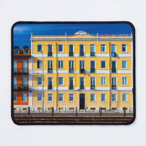 Item preview, yellow facade. Alçado Amarelo. Cruz Quebrada. Dafundo designed and sold by Tereza Pilar Art.