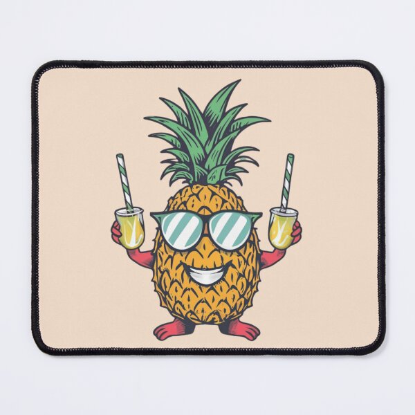 Item preview, Funny Smiling Pineapple In Sunglasses Holding Two Lemonades designed and sold by M R Design.