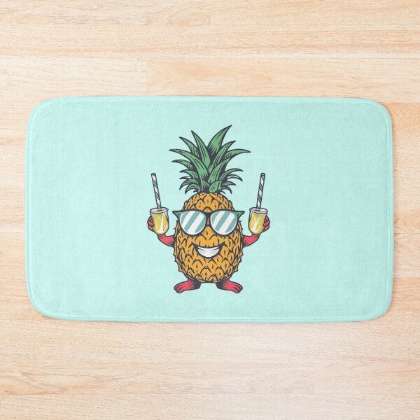 Item preview, Funny Smiling Pineapple In Sunglasses Holding Two Lemonades designed and sold by M R Design.