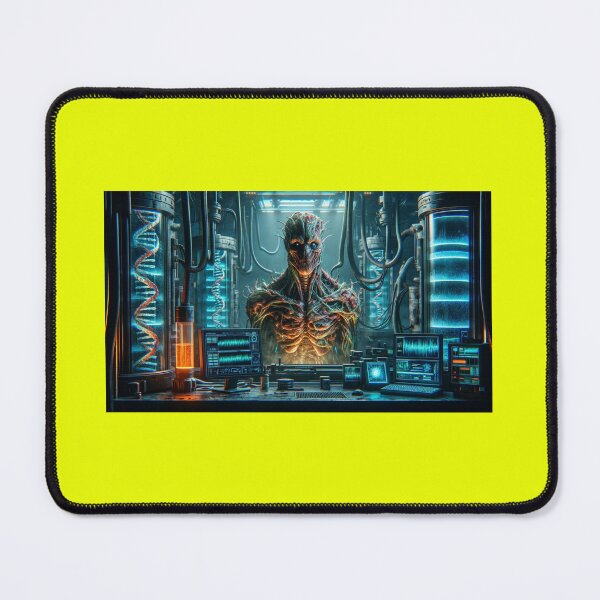 Item preview, - In a shadowy, advanced genetic modification lab, a horror entity with a patchwork of mutated features looms. Surrounded by gene sequencing machines  designed and sold by quantum X.