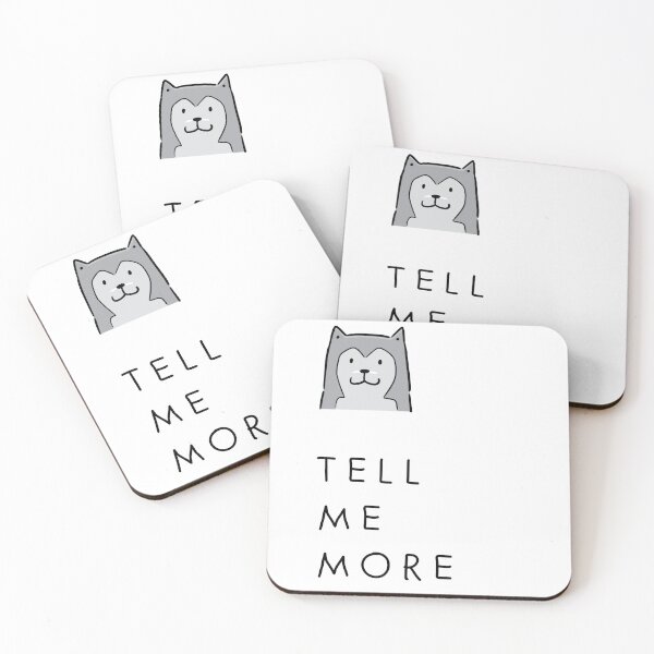 Item preview, Tell me more - Curiosity Conversation Starter Design | Dog Design Illustration designed and sold by RM-Journey.