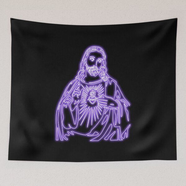 Item preview, Sacred Heart of Jesus Christ - violet neon designed and sold by lachataigne.