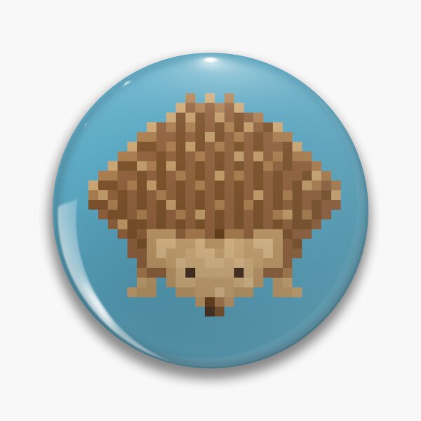 Artikelvorschau, Schützende Pixel-Igelfigur (blau) für das PINit-Brettspiel entworfen und verkauft von D-Vogt-Grafik.