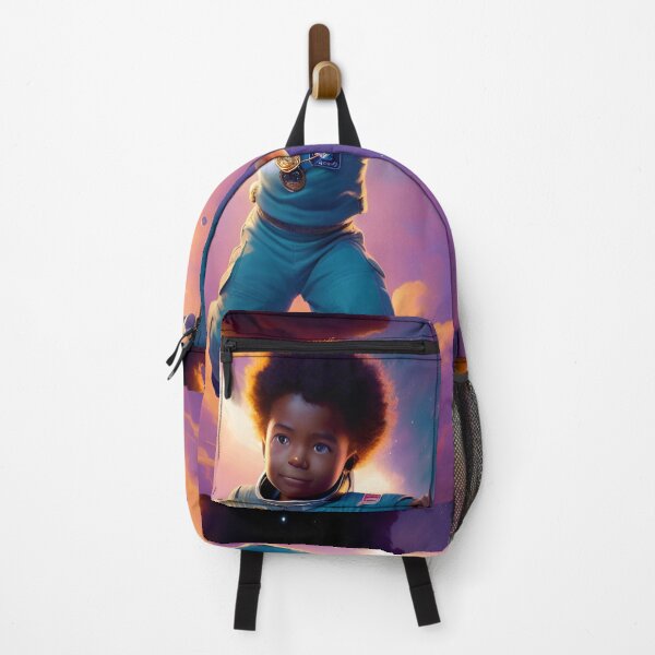 Item preview, Child cosmonaut in space, mixed race, afro, astronaut designed and sold by MamaO1.