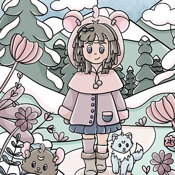 Aperçu de l'œuvre Balade en forêt en décembre de Pilou-Pixel