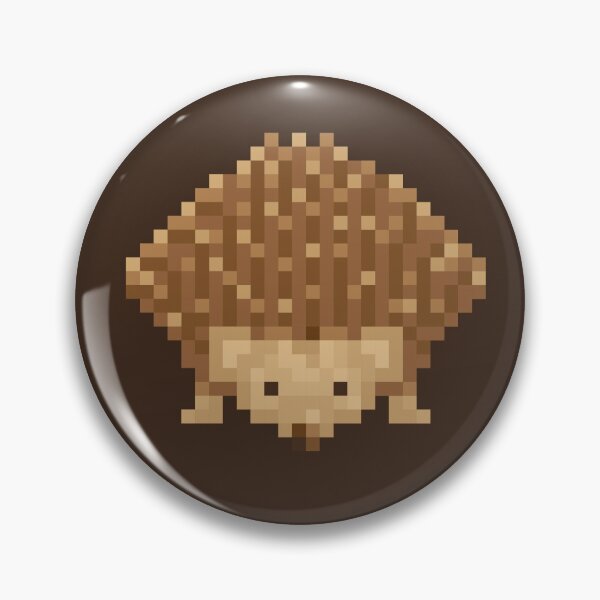 Artikelvorschau, Schützende Pixel-Igelfigur (braun) für das PINit-Brettspiel entworfen und verkauft von D-Vogt-Grafik.