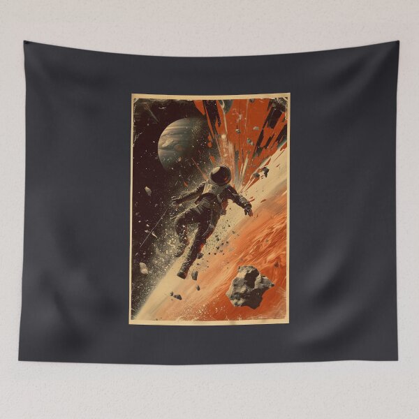Item preview, Trouble at the Moons of Jupiter - Vintage Poster Style - Sci-Fi designed and sold by Fenay Designs.