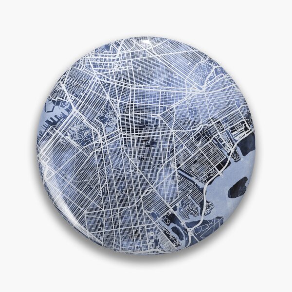 Artikelvorschau, Straßenkarte von Brooklyn, New York City entworfen und verkauft von ArtPrints.