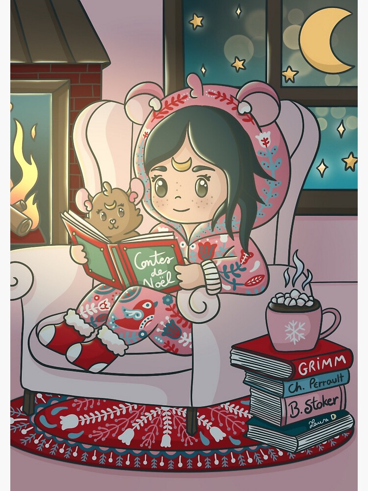 Thumbnail 2 of 2, Greeting Card, Fireside tales designed and sold by Pilou-Pixel.