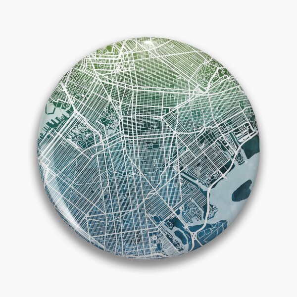 Artikelvorschau, Straßenkarte von Brooklyn, New York City entworfen und verkauft von ArtPrints.