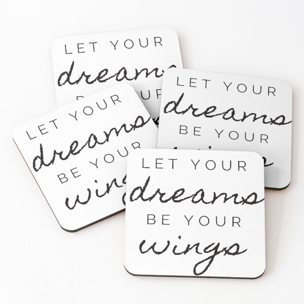 Item preview, Let your dreams be your wings motivational phrase designed and sold by Iconic-Mood.