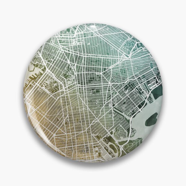 Artikelvorschau, Straßenkarte von Brooklyn, New York City entworfen und verkauft von ArtPrints.