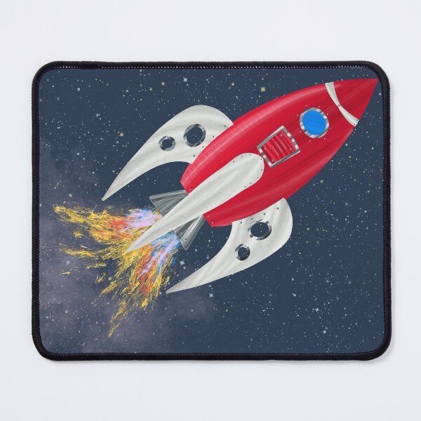 Item preview, Vintage Toy Rocket designed and sold by AdriaCaps Art & Design.