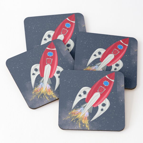 Item preview, Vintage Toy Rocket designed and sold by AdriaCaps Art & Design.