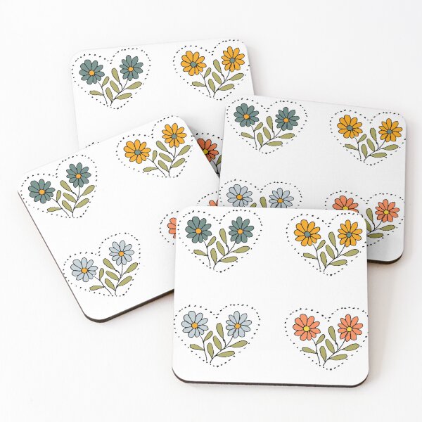Item preview, Cute flower hearts colorful set designed and sold by BALCONYDOORS.