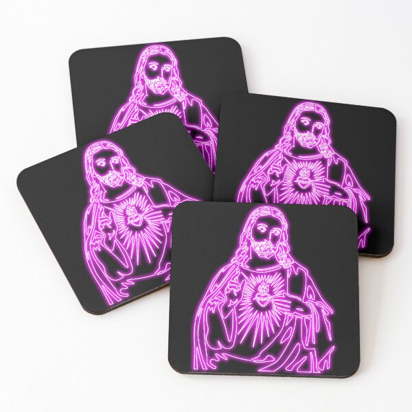 Item preview, Sacred Heart of Jesus Christ - pink neon designed and sold by lachataigne.