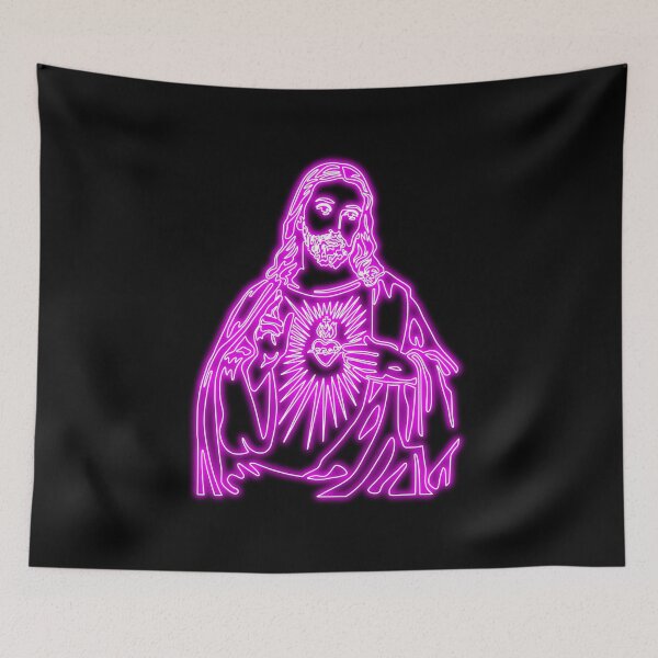 Item preview, Sacred Heart of Jesus Christ - pink neon designed and sold by lachataigne.