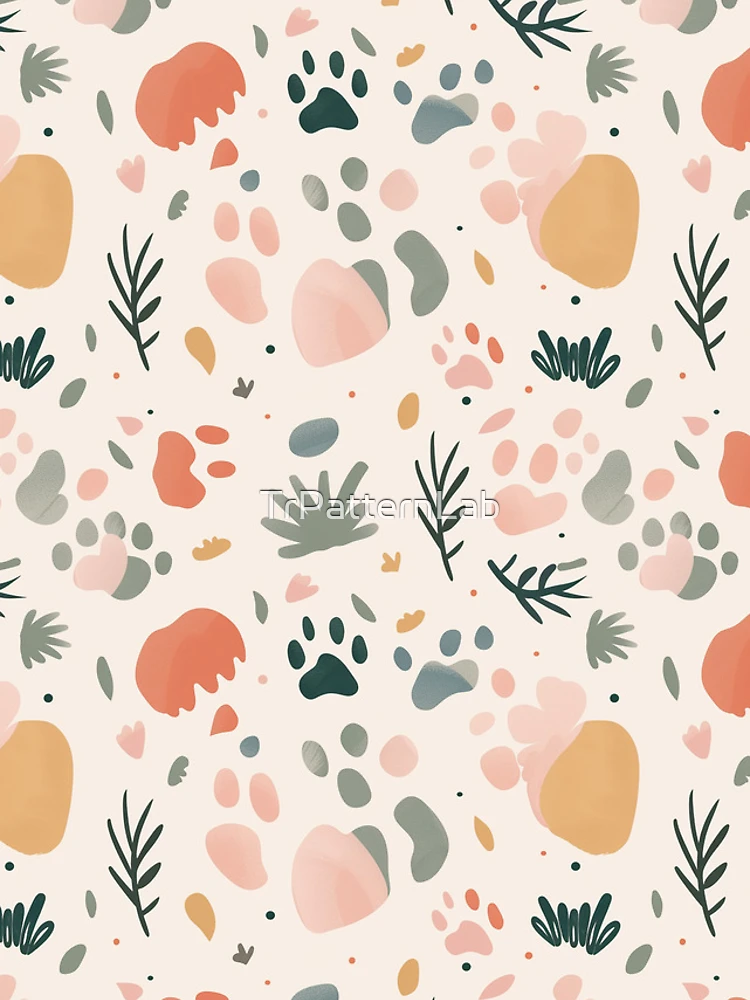 Thumbnail 5 of 5, iPhone Case, Cat footprints pattern designed and sold by TrPatternLab.