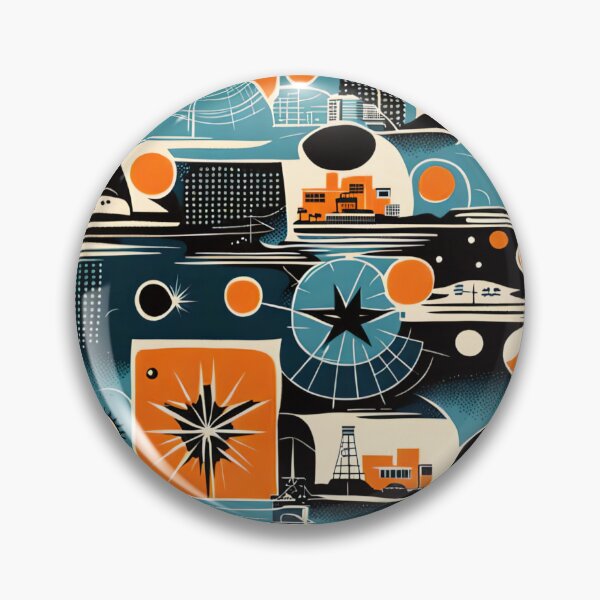 Item preview, Atomic Orange and blue designed and sold by Joanne Walsh.