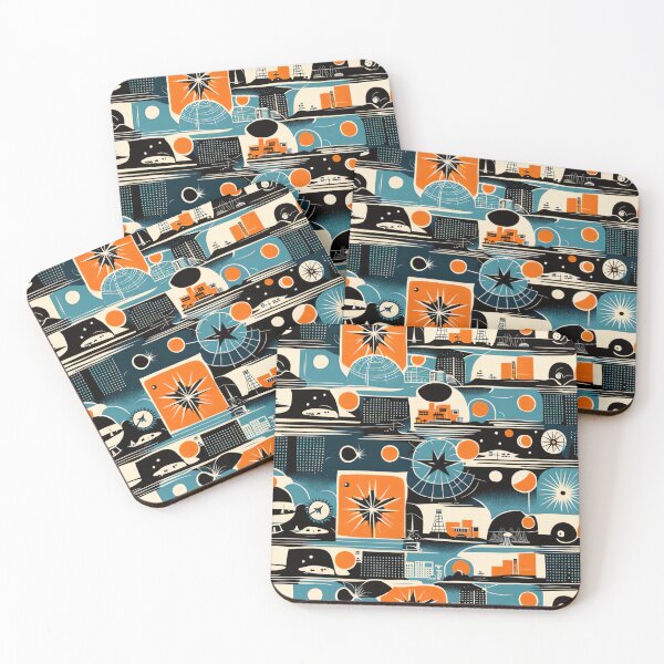 Item preview, Atomic Orange and blue designed and sold by Joanne Walsh.